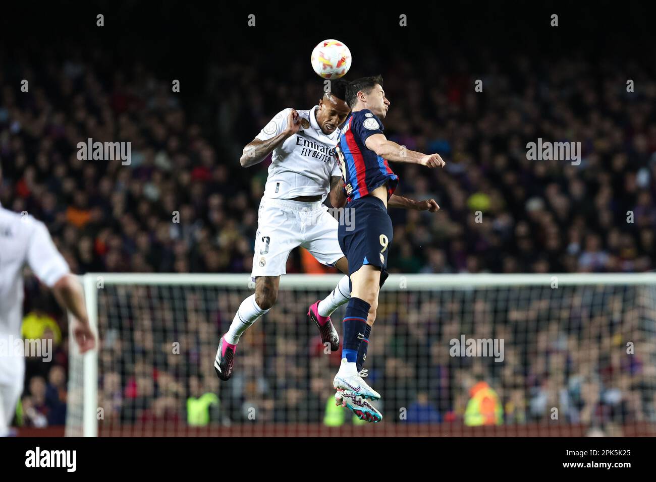 Eder Gabriel Militao of Real Madrid during Copa del Rey match, Semi-Finals,  second leg, between FC Barcelona v Real Madrid. played at Spotify Camp Nou  Stadium on April 5, 2023 in Barcelona