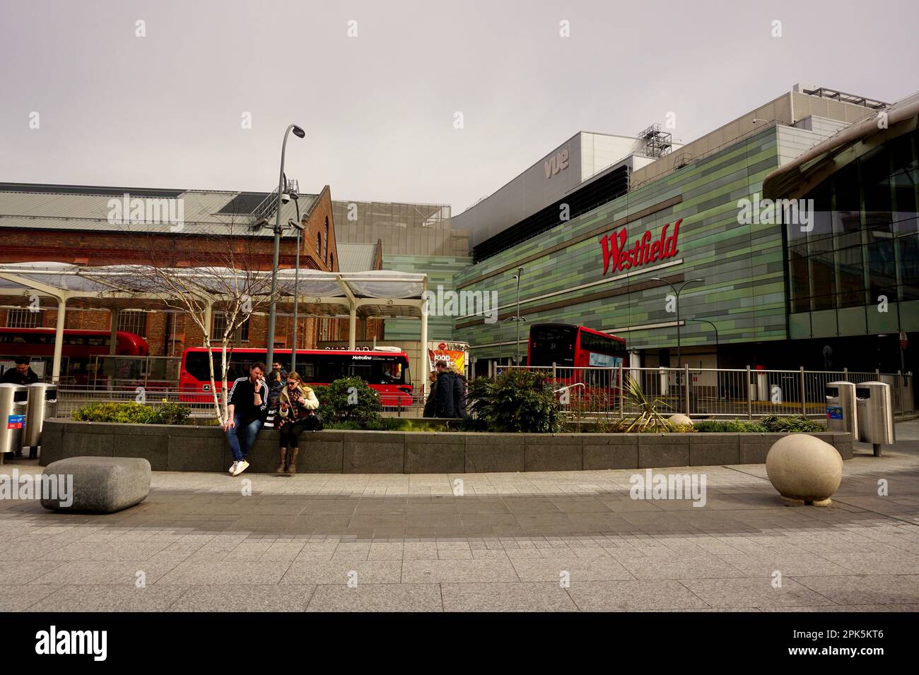 A view of the outside of the Westfield Shopping Center at White City,  Shepherd's Bush in West London, UK Stock Photo - Alamy