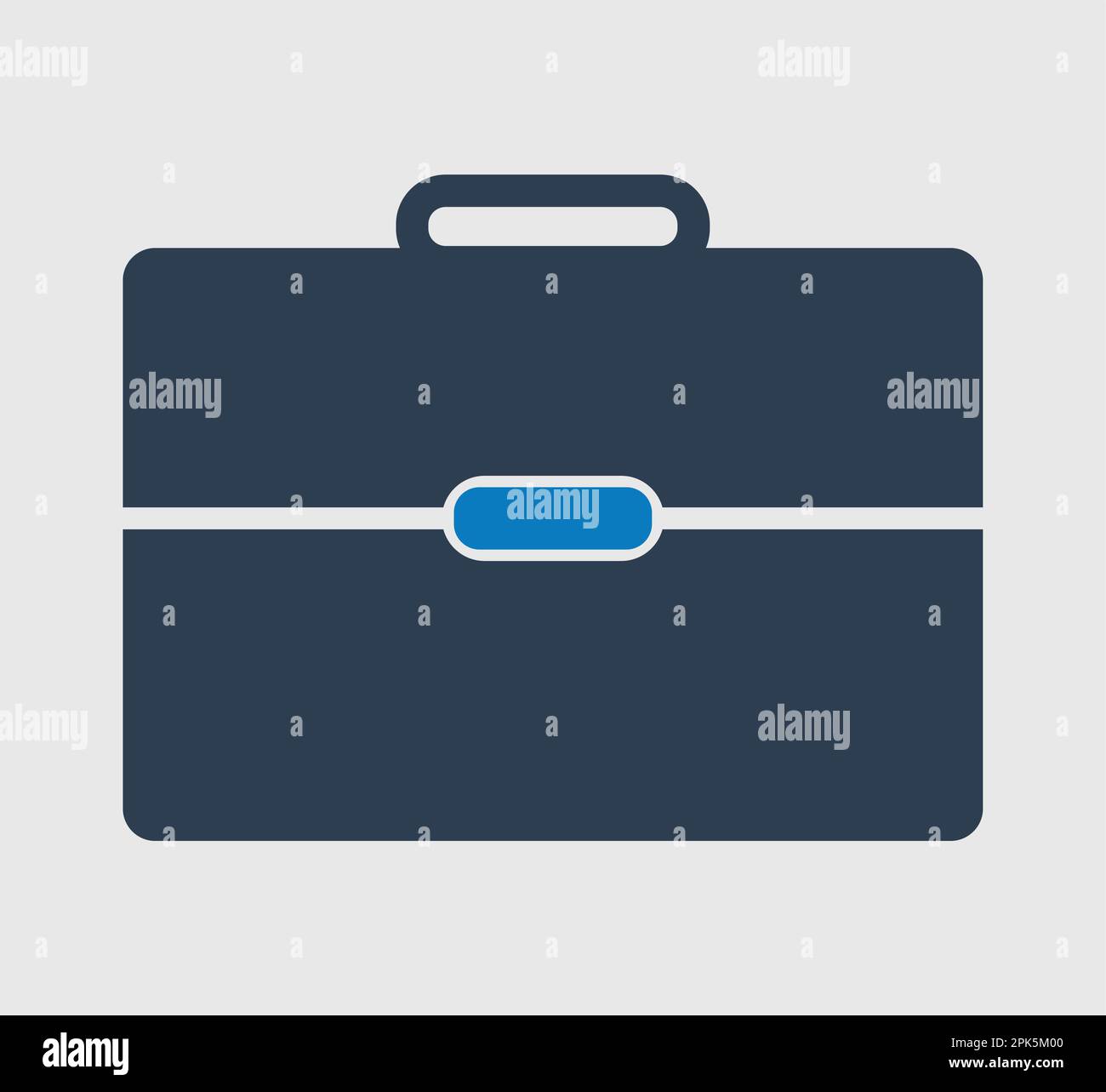 Briefcase Icon on gray background. Flat style vector EPS. Stock Vector
