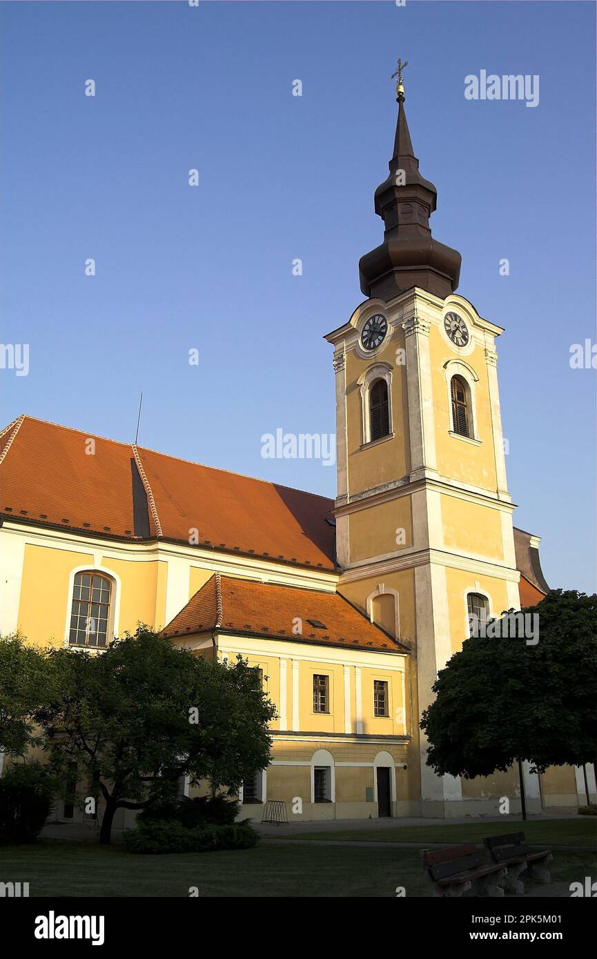 Hodonín, Göding, Czechy, Czechia, Tschechien, Church of Saint Lawrence; kirche st. Laurentius; iglesia de st. Lorenzo; kościół św. Wawrzyńca Stock Photo