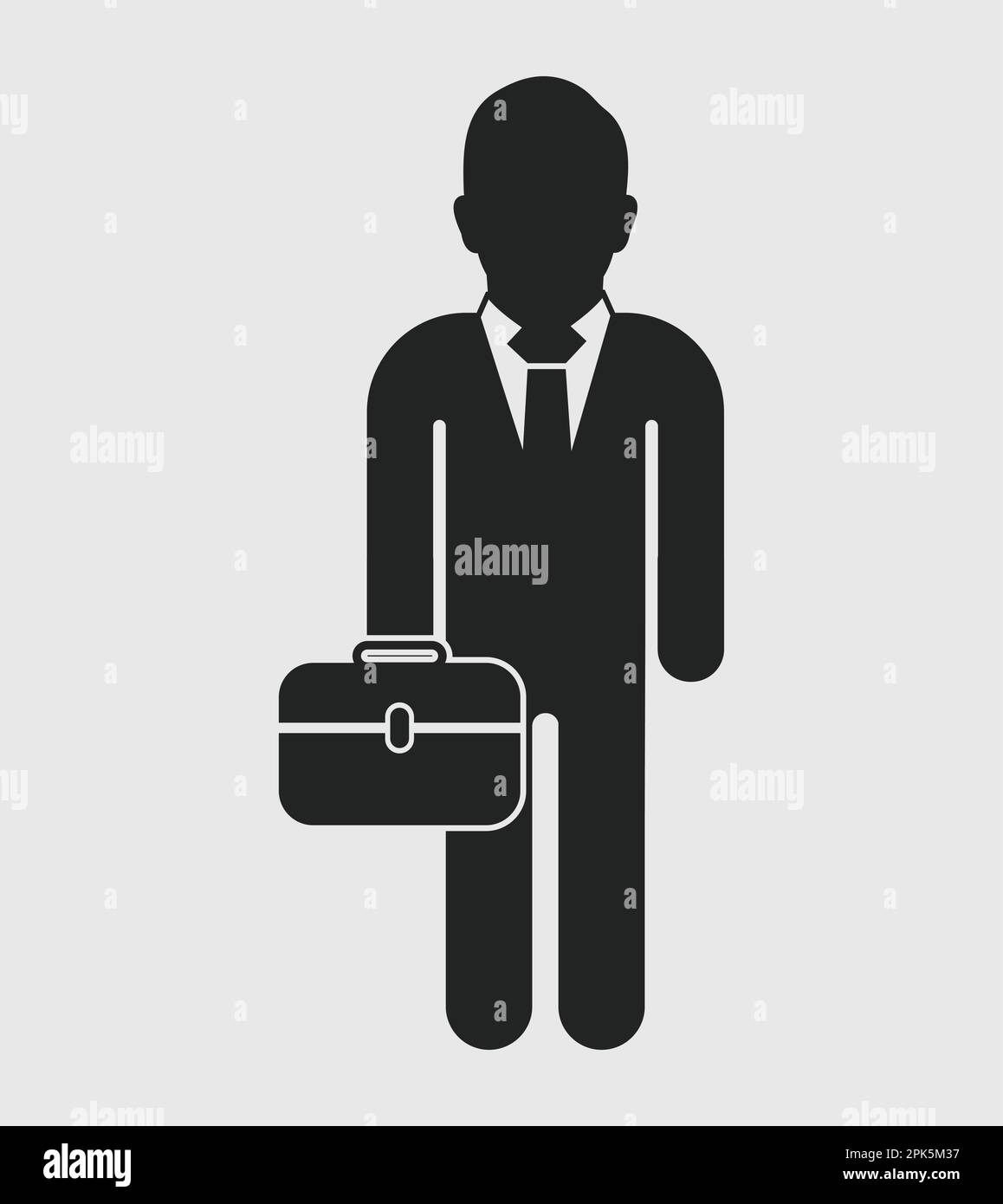 Businessman Icon with briefcase on hand. Flat style vector EPS Stock ...