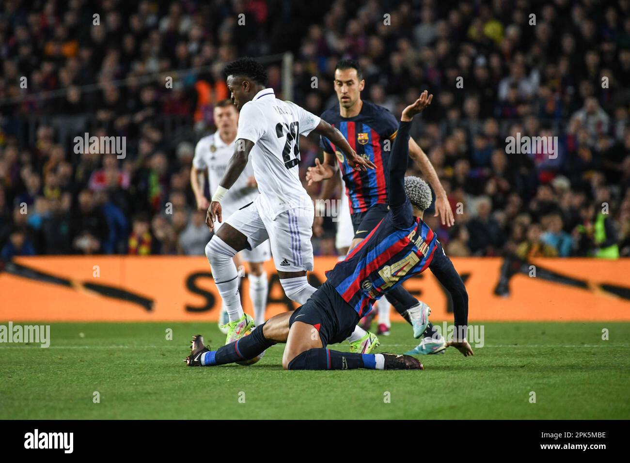 MADRID, SPAIN - MARCH 5: Match between FC Barcelona and Real Madrid CF as part of Semi-Final (Leg 2 of 2) of Copa Del Rey at Spotify Camp Nou Stadium, on March 5, 2023, in Barcelona, Spain. (Photo by Sara Aribó/PxImages) Stock Photo