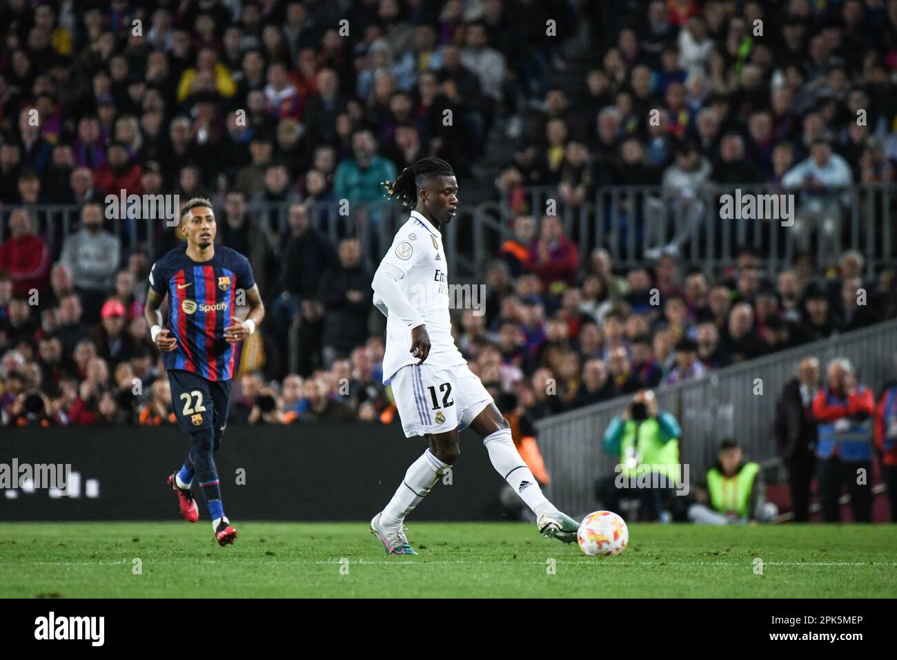 MADRID, SPAIN - MARCH 5: Match between FC Barcelona and Real Madrid CF as part of Semi-Final (Leg 2 of 2) of Copa Del Rey at Spotify Camp Nou Stadium, on March 5, 2023, in Barcelona, Spain. (Photo by Sara Aribó/PxImages) Stock Photo