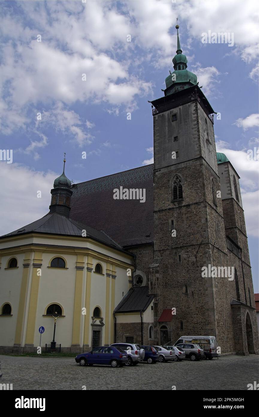 Jihlava, Czechy, Czechia, Tschechien, Church of St. James the Greater; Kirche St. Jakobus der Ältere; Iglesia de San Santiago el Mayor; Stock Photo