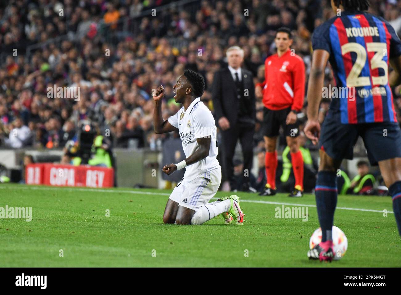 MADRID, SPAIN - MARCH 5: Match between FC Barcelona and Real Madrid CF as part of Semi-Final (Leg 2 of 2) of Copa Del Rey at Spotify Camp Nou Stadium, on March 5, 2023, in Barcelona, Spain. (Photo by Sara Aribó/PxImages) Stock Photo