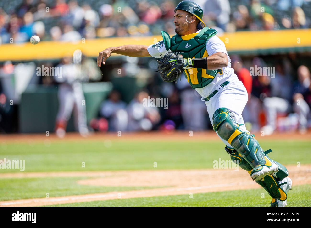 OAKLAND, CA - APRIL 05: The Rickey Henderson field is ready for baseball  before the MLB baseball game between the Cleveland Guardians and the  Oakland Athletics on April 5, 2023 at RingCentral