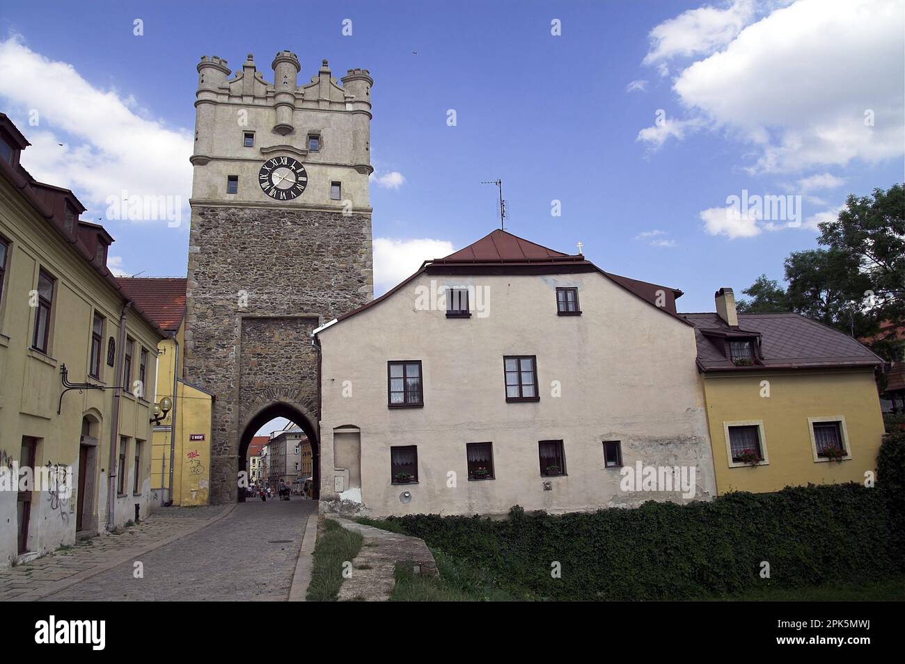 Jihlava, Czechy, Czechia, Tschechien, The Gothic-Renaissance city gate of Our Lady; Das Gotik-Renaissance-Stadttor Unserer Lieben Frau; brama miejska Stock Photo