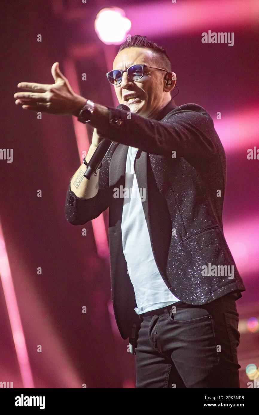 Milan Italy. 05 April 2023. The Italian band MODA' performs live on stage at Teatro degli