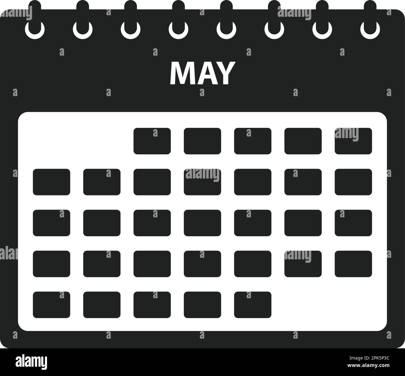 May Calendar Icon. Flat style vector EPS Stock Vector Image & Art - Alamy