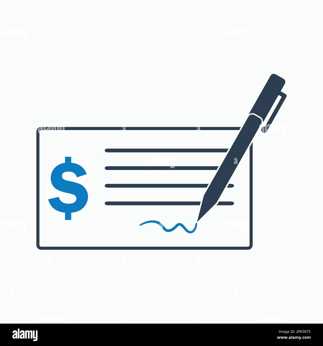 Cheque icon. Flat style vector EPS. Stock Vector