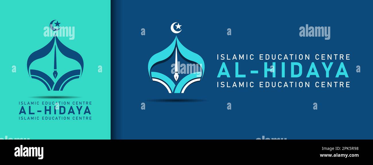 Islamic education logo design Royalty Free Vector Image