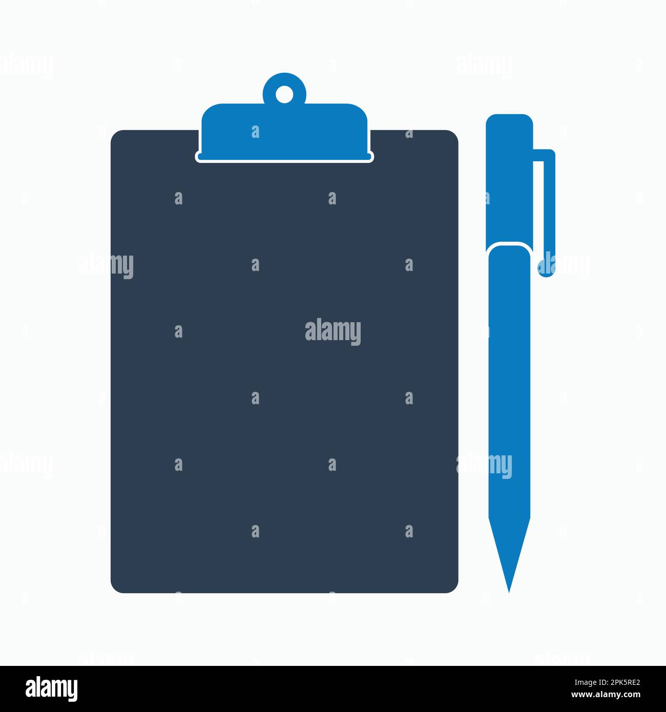 Clipboard icon with pen symbol. Flat style vector EPS Stock Vector ...