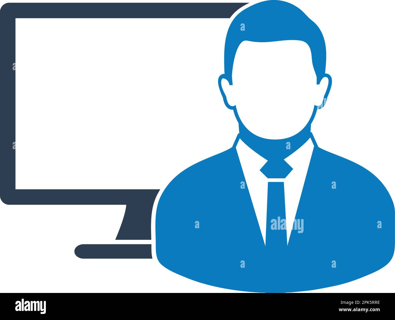 Computer User Icon. Flat style vector EPS Stock Vector Image & Art - Alamy
