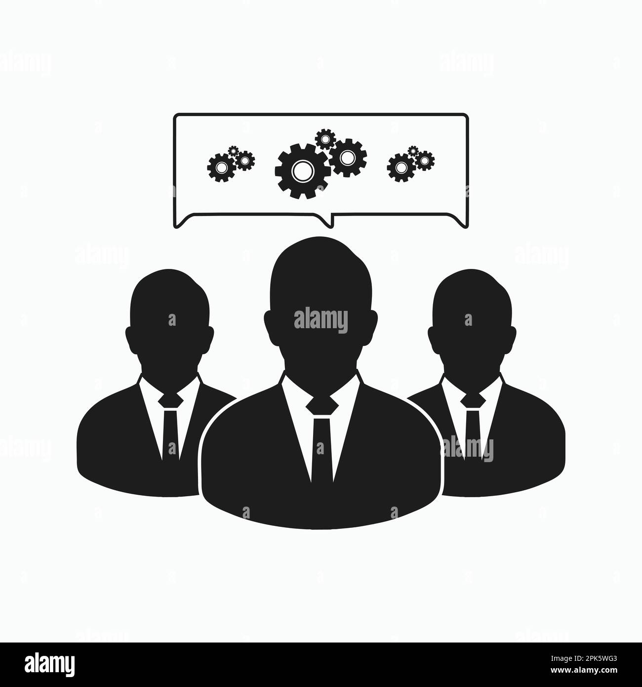 Creative Servicing Team Icon. Flat style vector EPS. Stock Vector