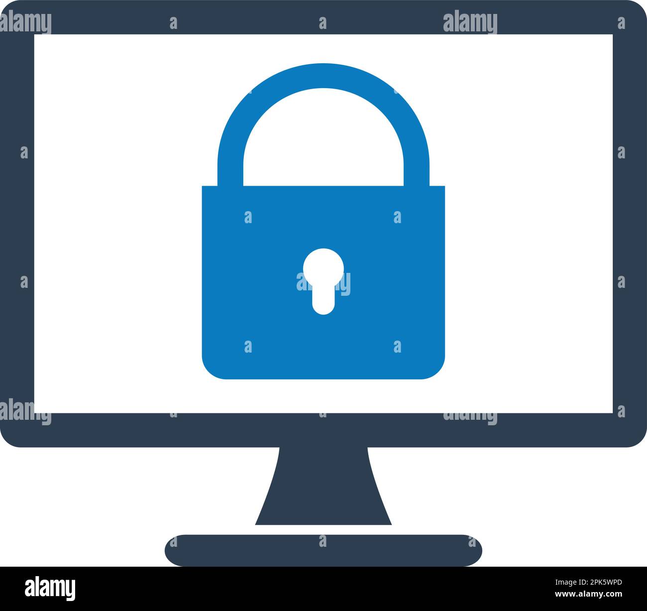 Computer Security Icon. Flat style vector EPS. Stock Vector