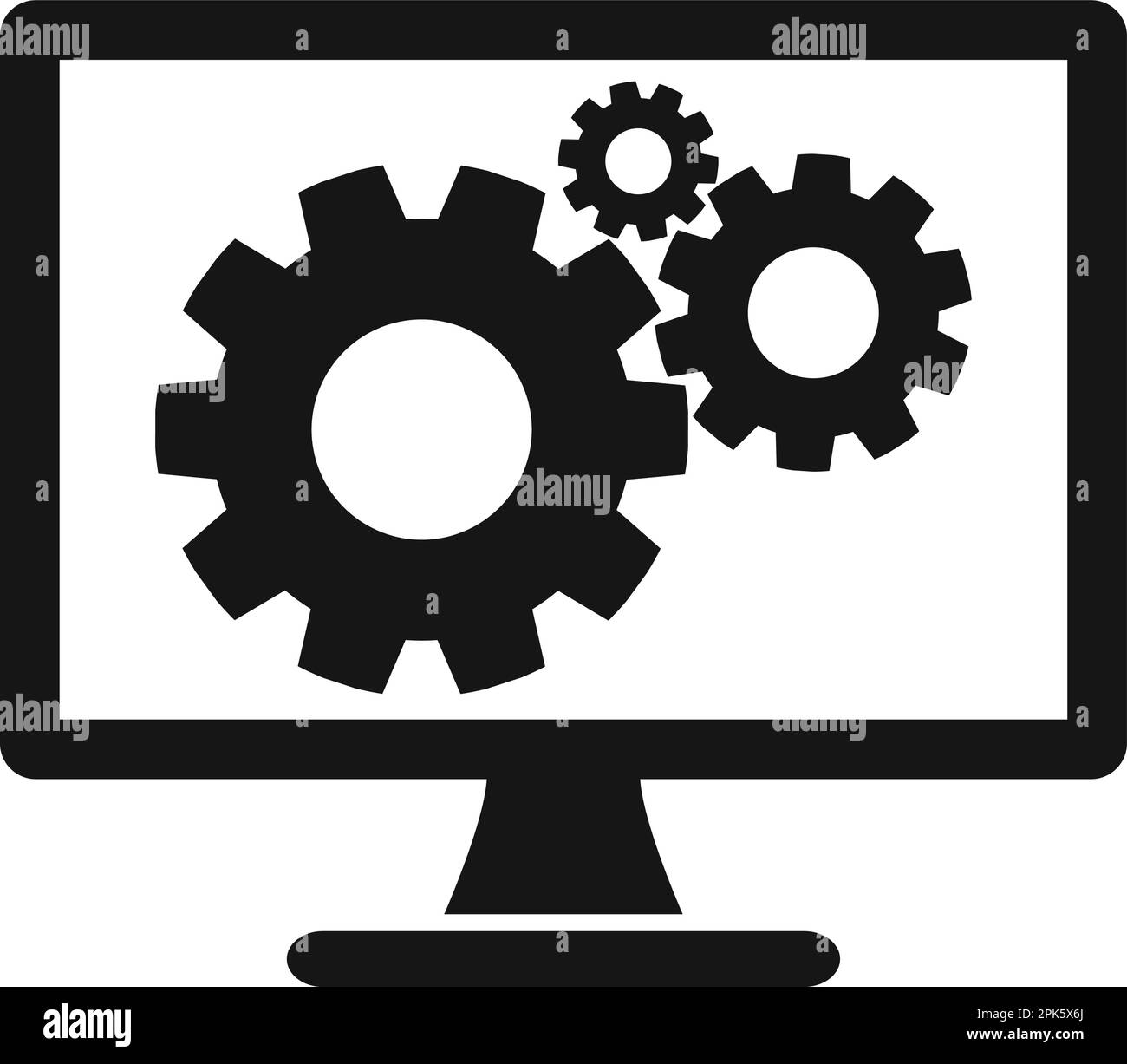 Computer service icon flat style vector eps stock vector image art