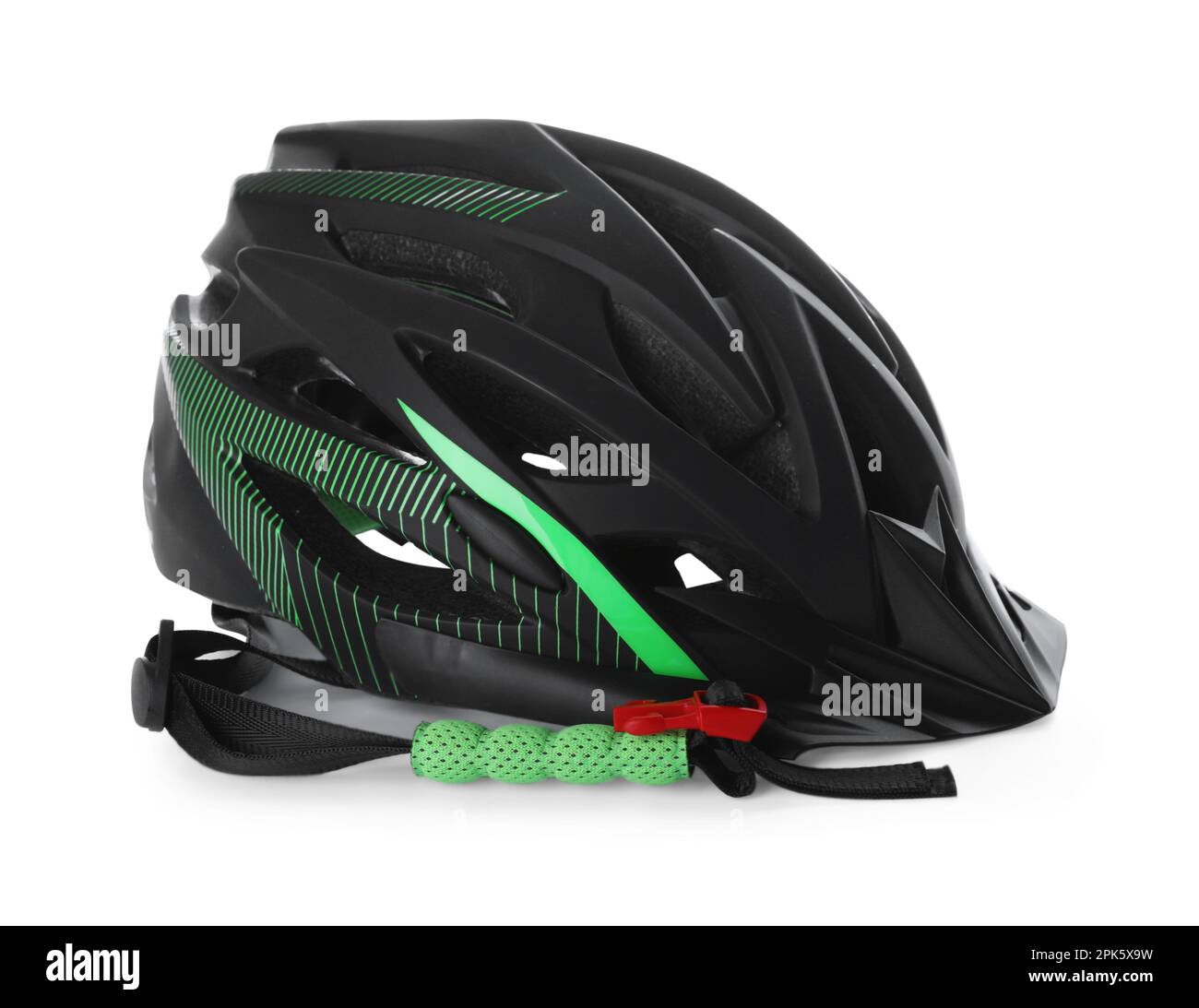 Stylish black bicycle helmet isolated on white Stock Photo Alamy