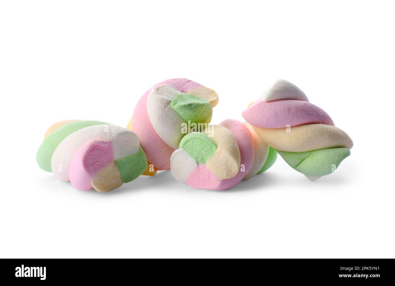 Pile of delicious colorful marshmallows on white background Stock Photo ...
