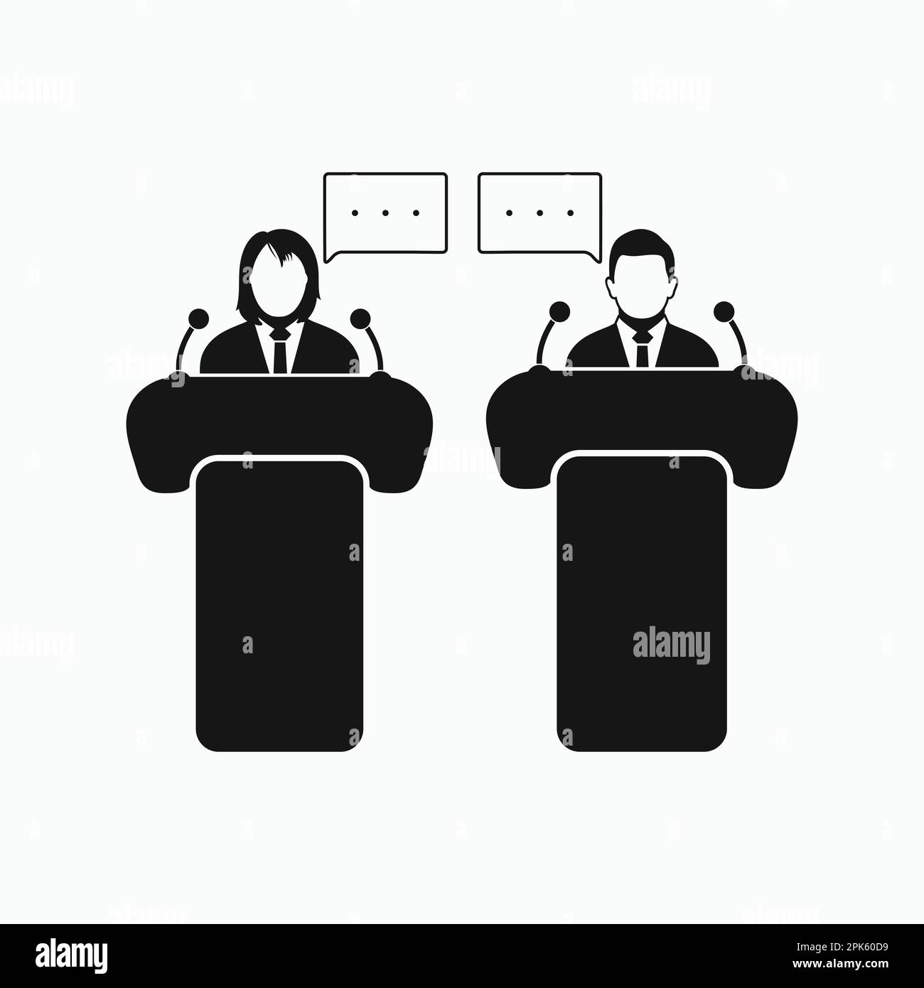 Debate icon. Flat style vector EPS Stock Vector Image & Art Alamy