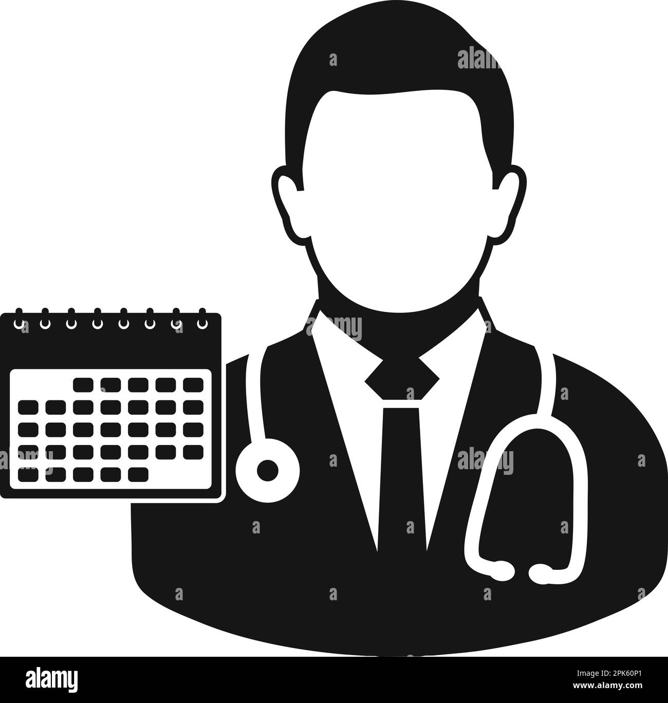 Doctor appointment icon. Flat style vector EPS Stock Vector Image & Art