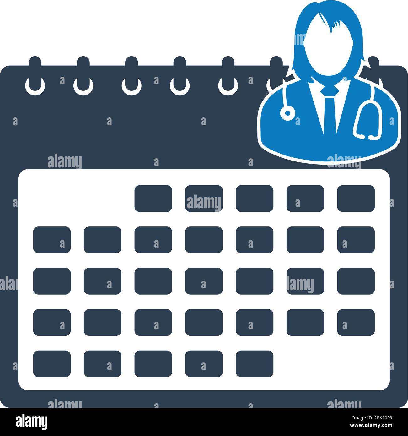 Female Doctor Appointment Icon . Flat style vector EPS Stock Vector