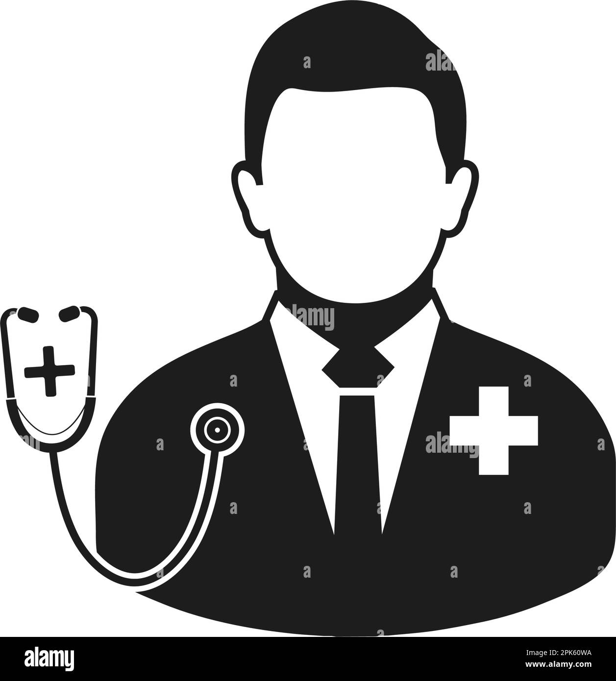 Doctor icon. Flat style vector EPS Stock Vector Image & Art - Alamy