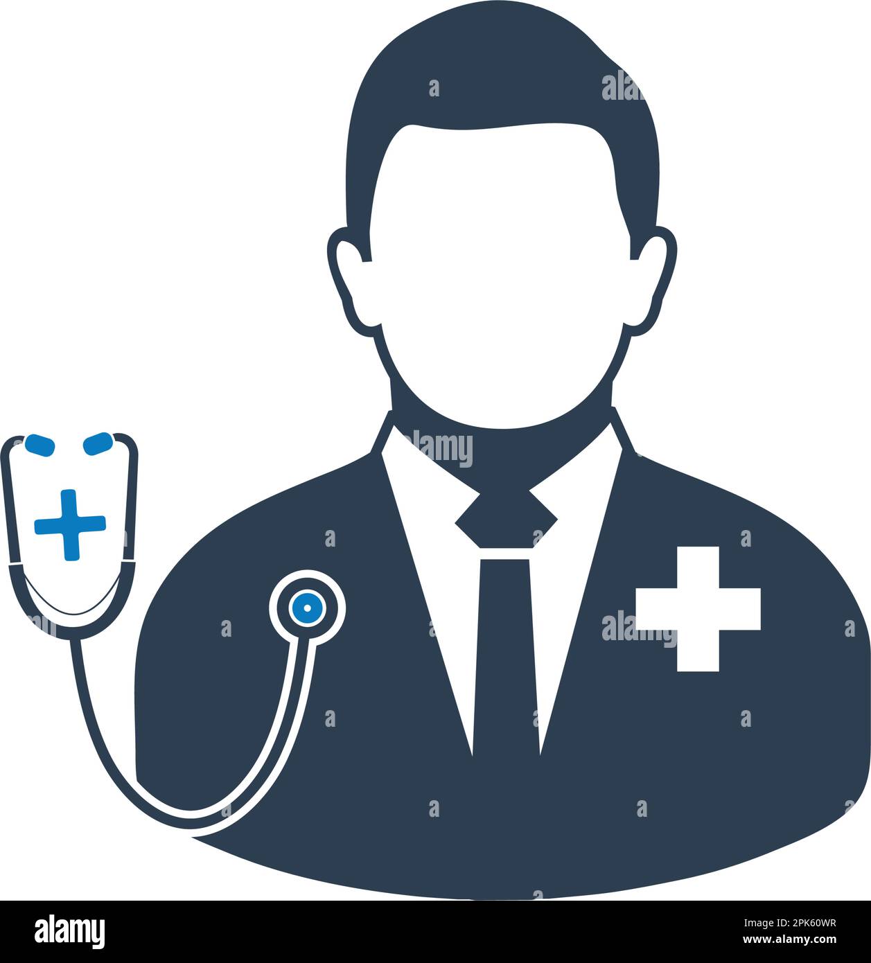 Doctor icon. Flat style vector EPS Stock Vector Image & Art - Alamy
