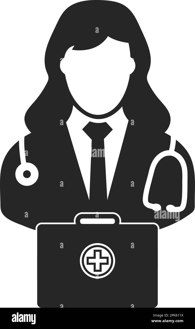 Doctor icon with medicine box. Flat style vector EPS Stock Vector Image ...