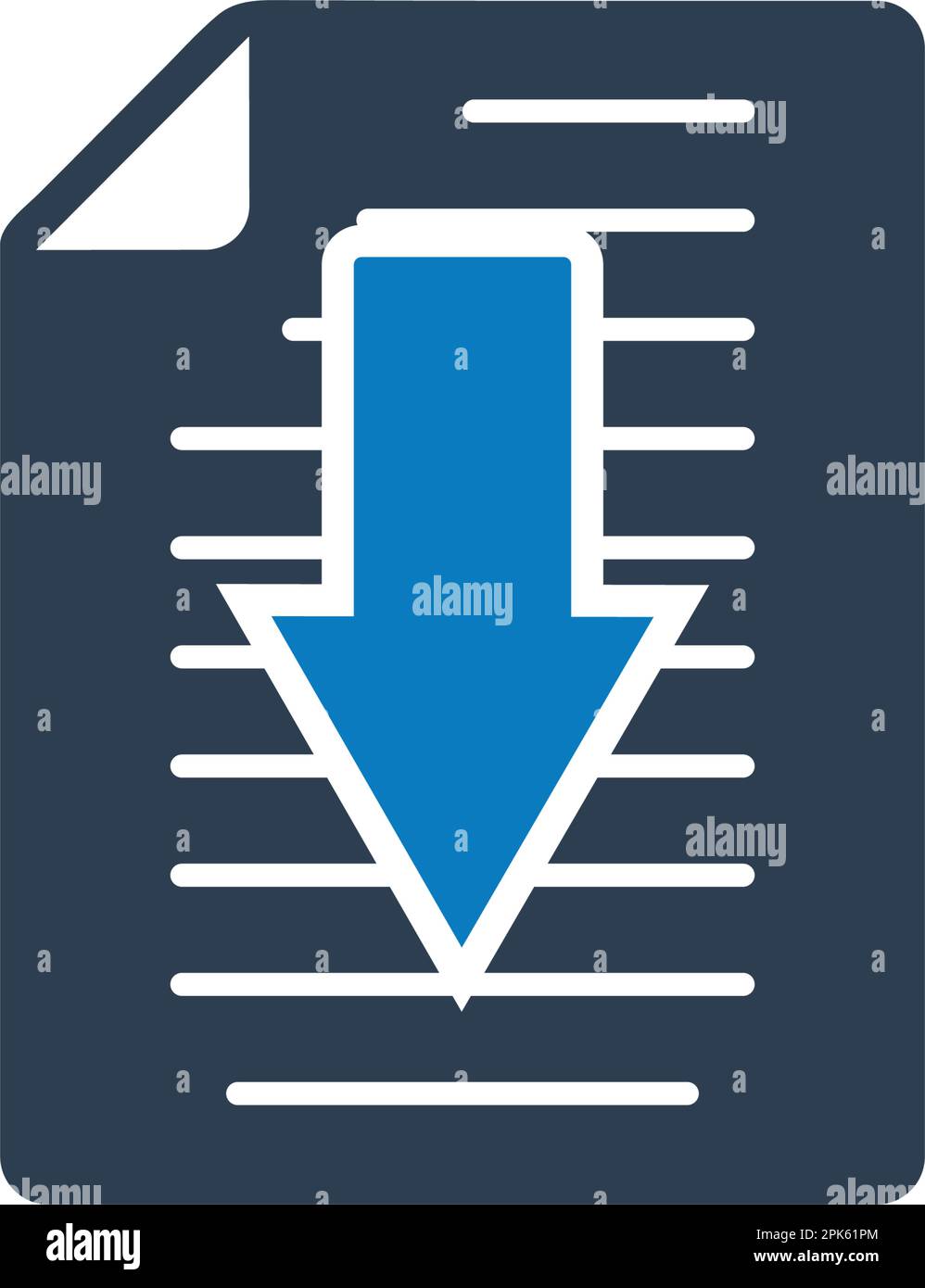 Download Document Icon. Editable Vector Symbol Illustration. Stock Vector