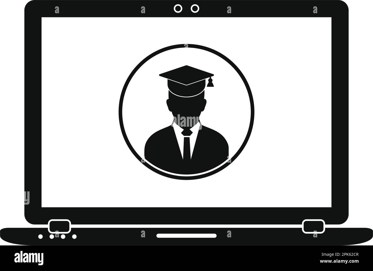 Online e learning icon flat style vector eps stock vector image art