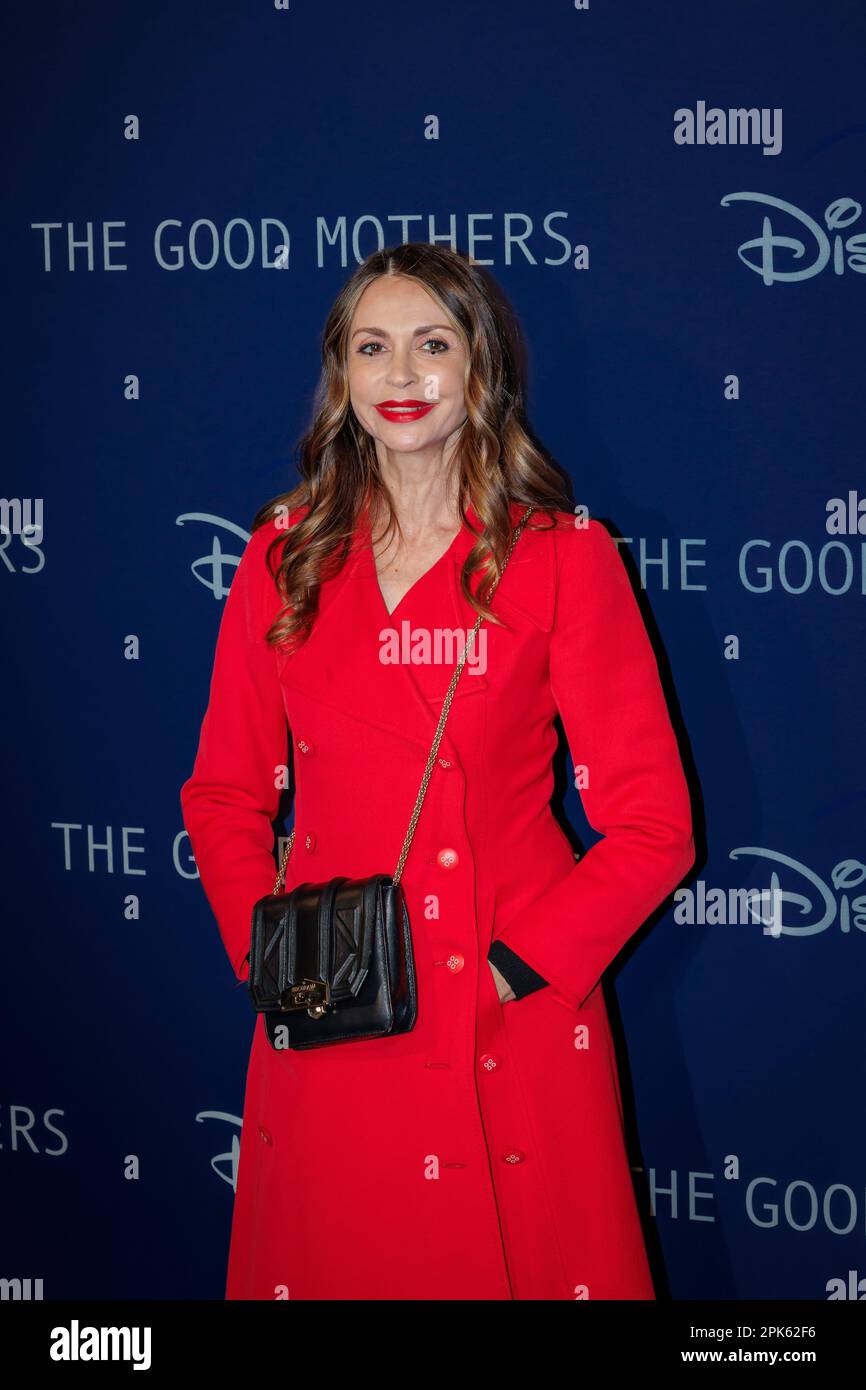 Rome, Italy - April 4: Elda Alvigini attends 'The Good Mothers' premiere at The Space Cinema Moderno on April 04, 2023 in Rome, Italy. Disney TV serie Stock Photo