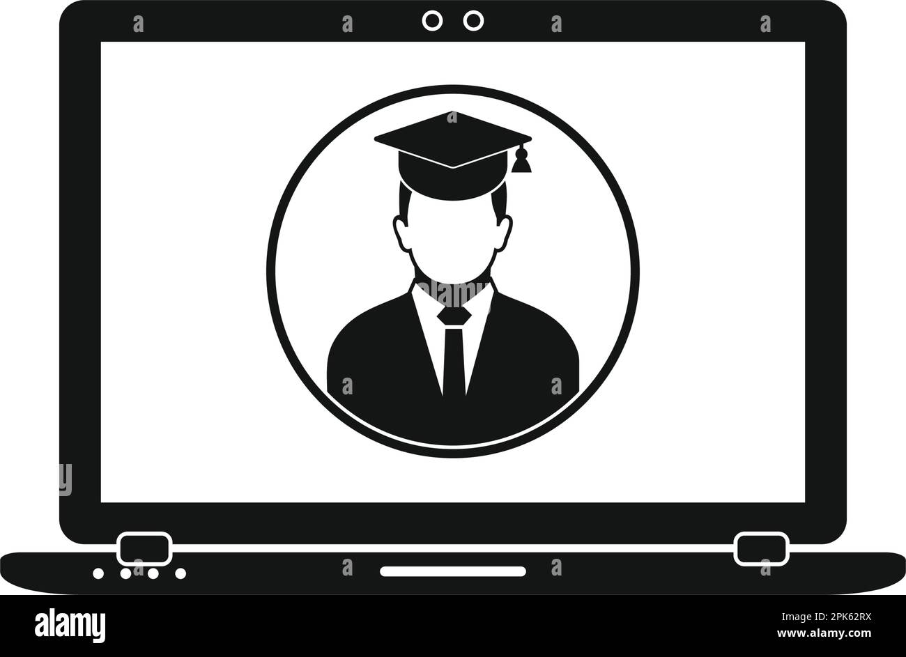 Online, E-Learning Icon. Flat Style vector EPS Stock Vector Image & Art ...