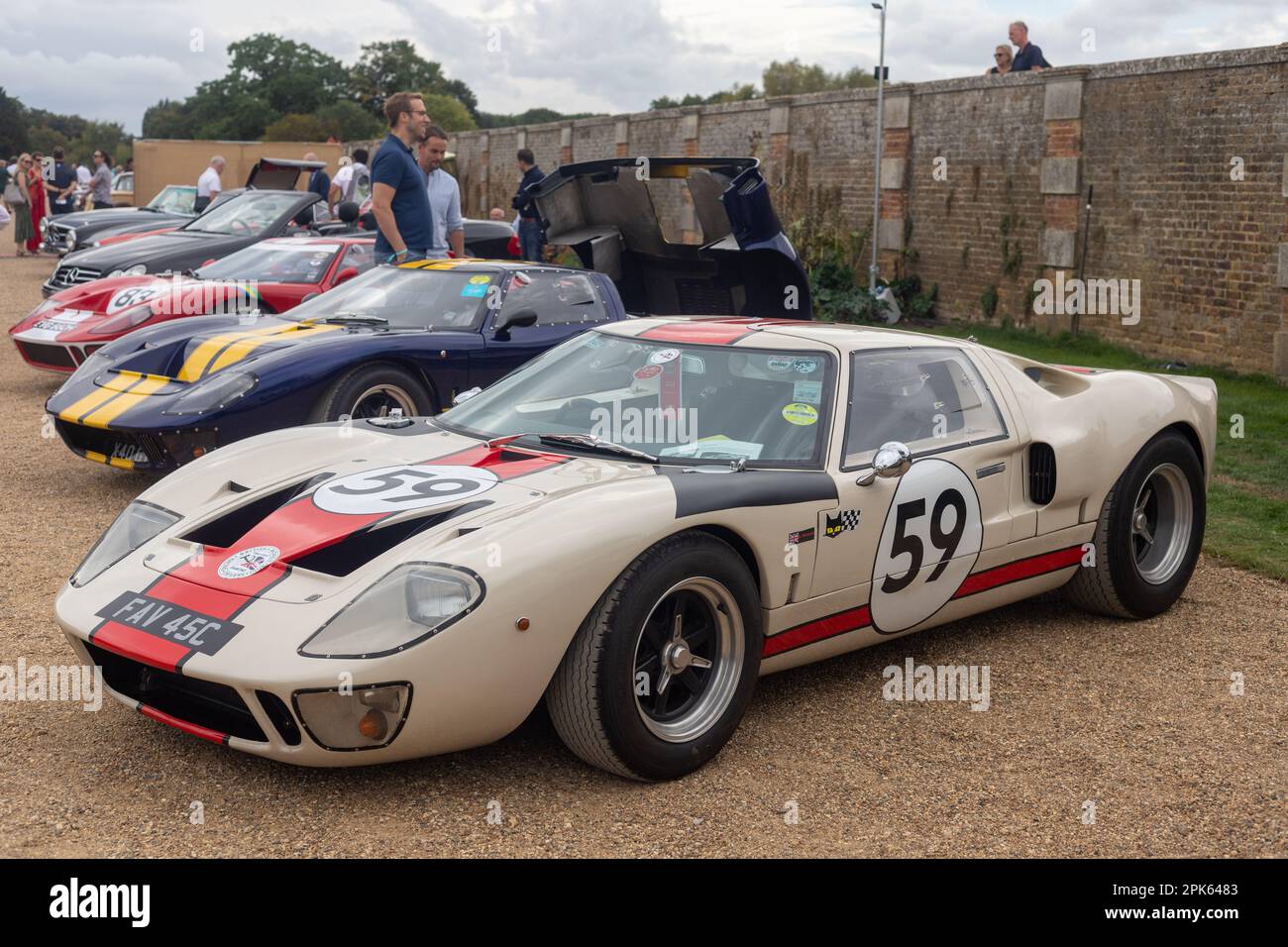 Ford GT40s line up at the Concours of Elegance motor show, Hampton