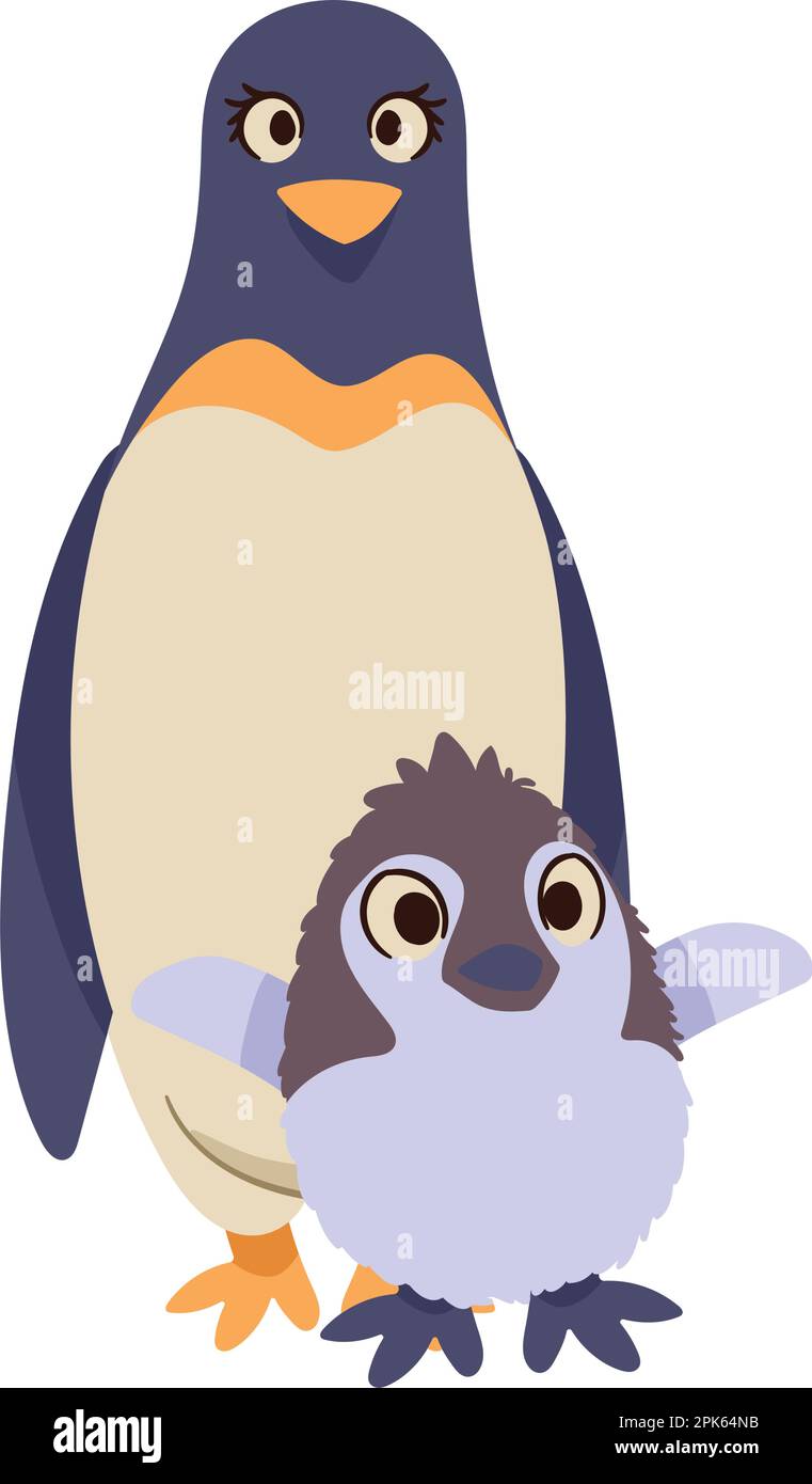 penguin mother with baby Stock Vector Image & Art - Alamy