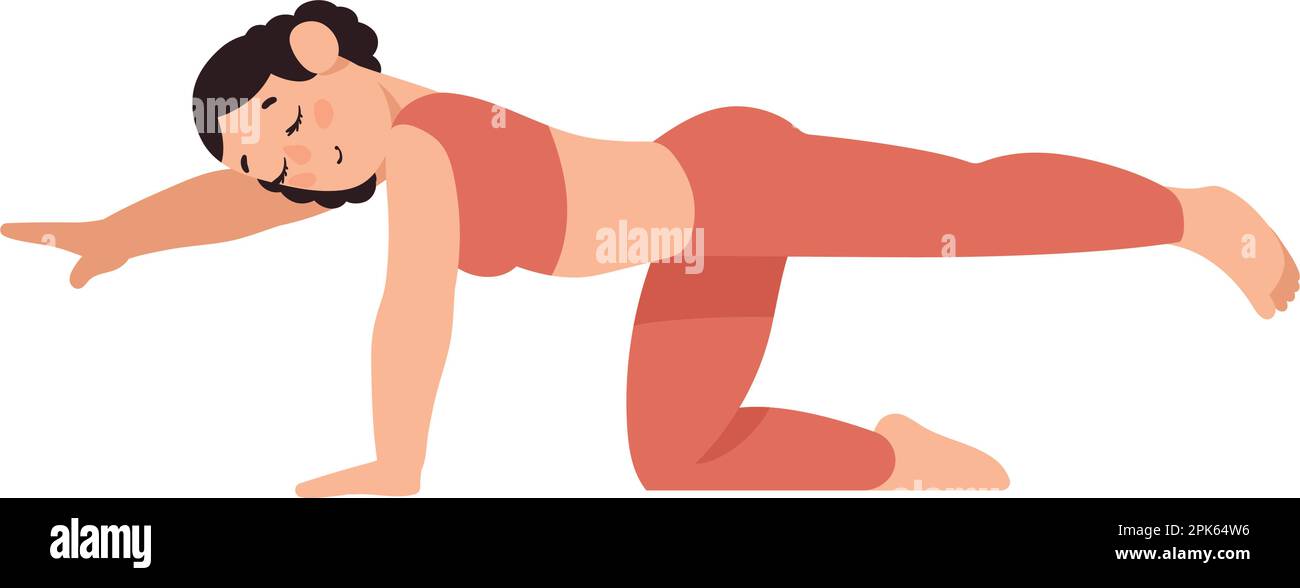 woman in leg lift yoga position Stock Vector Image & Art Alamy