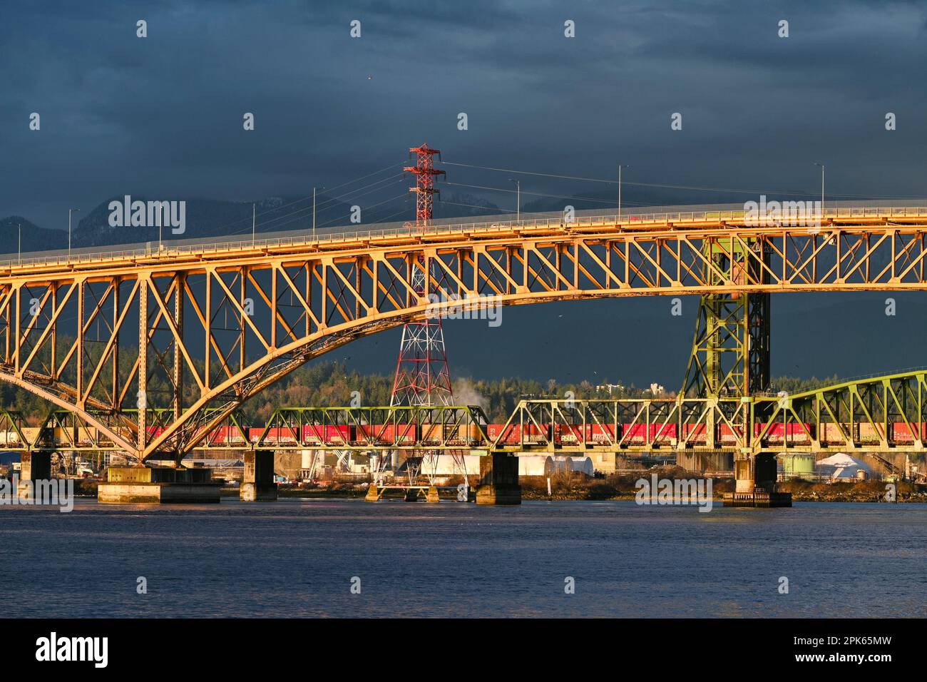 Ironworkers Memorial Bridge, 2nd Narrows Railway Bridge, Vancouver