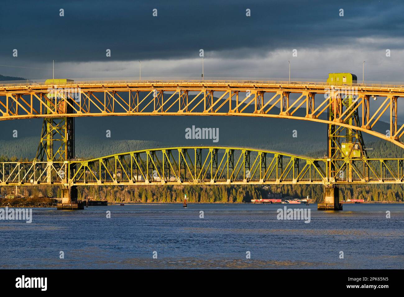 Ironworkers Memorial Bridge, 2nd Narrows Railway Bridge, Vancouver