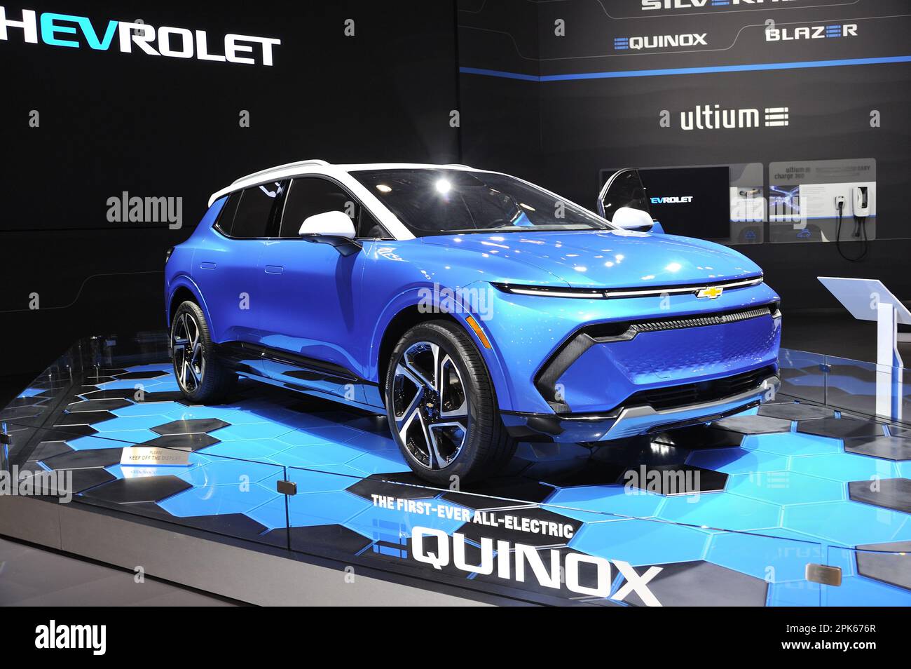 2024 Chevrolet Equinox all electric on display at the 2023 NY
