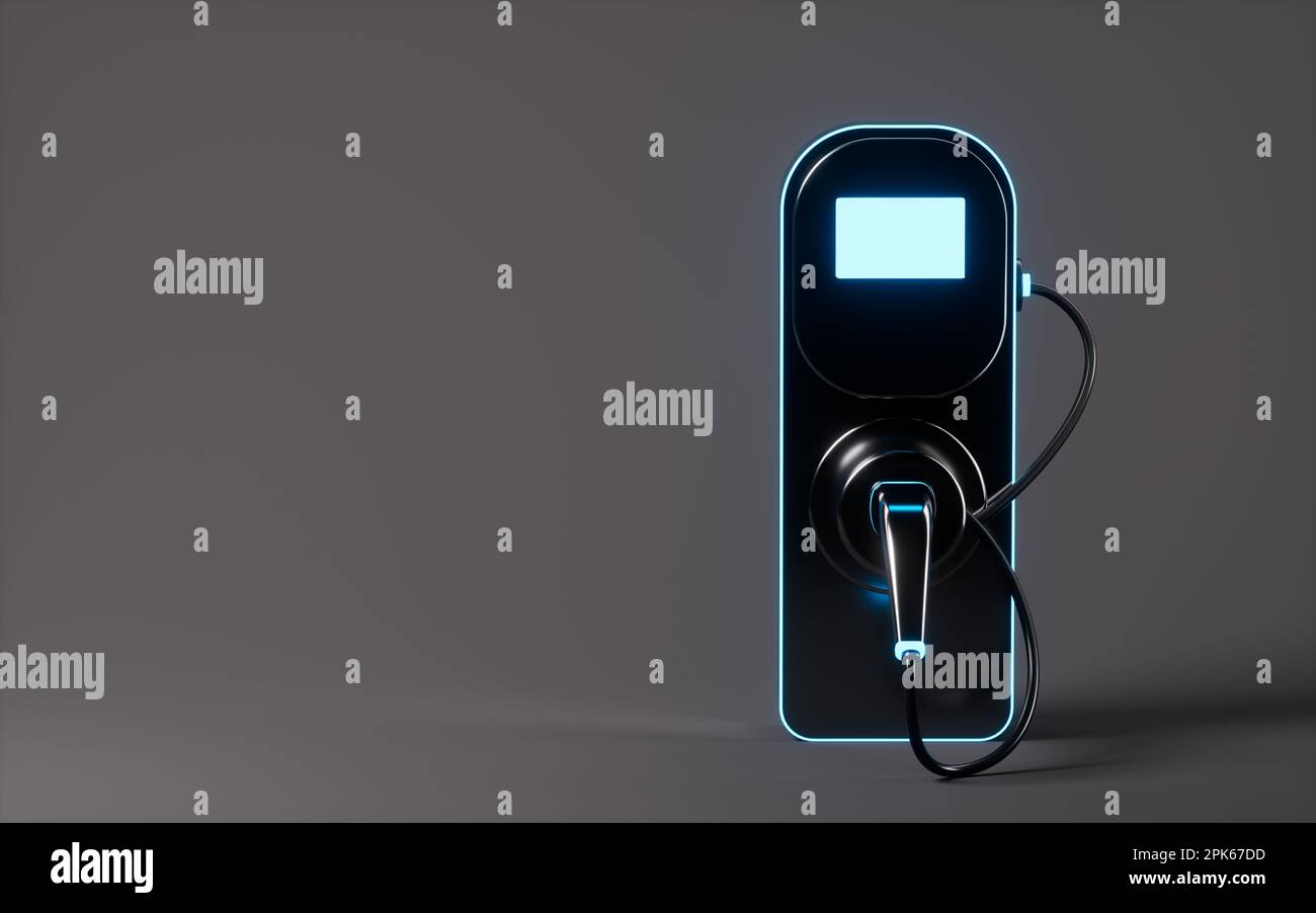 New energy vehicle charging pile, 3d rendering. Digital drawing Stock ...