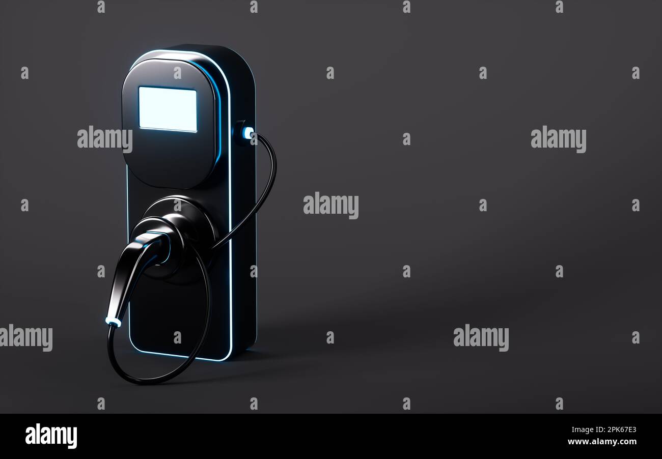New energy vehicle charging pile, 3d rendering. Digital drawing Stock ...