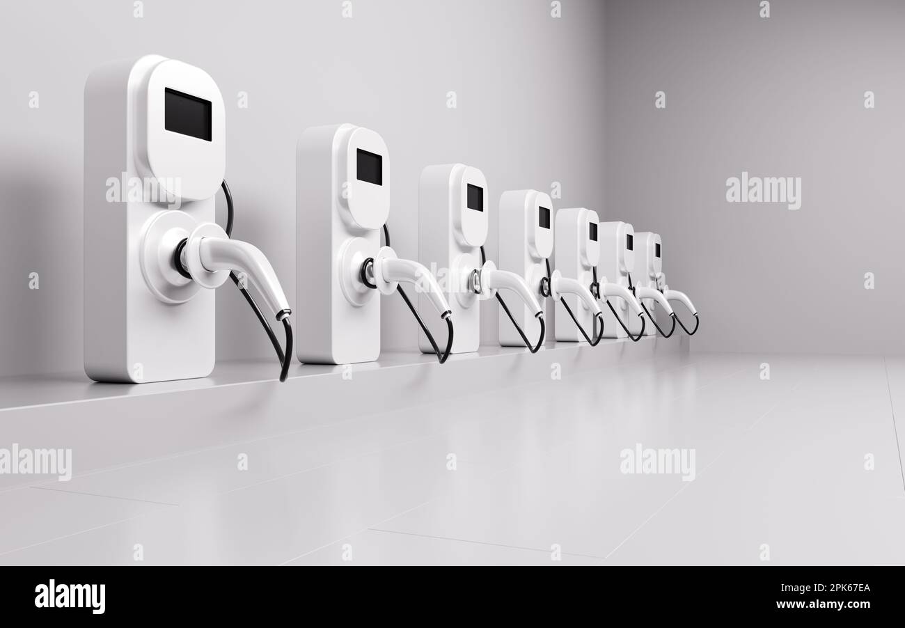 New energy vehicle charging pile, 3d rendering. Digital drawing Stock ...