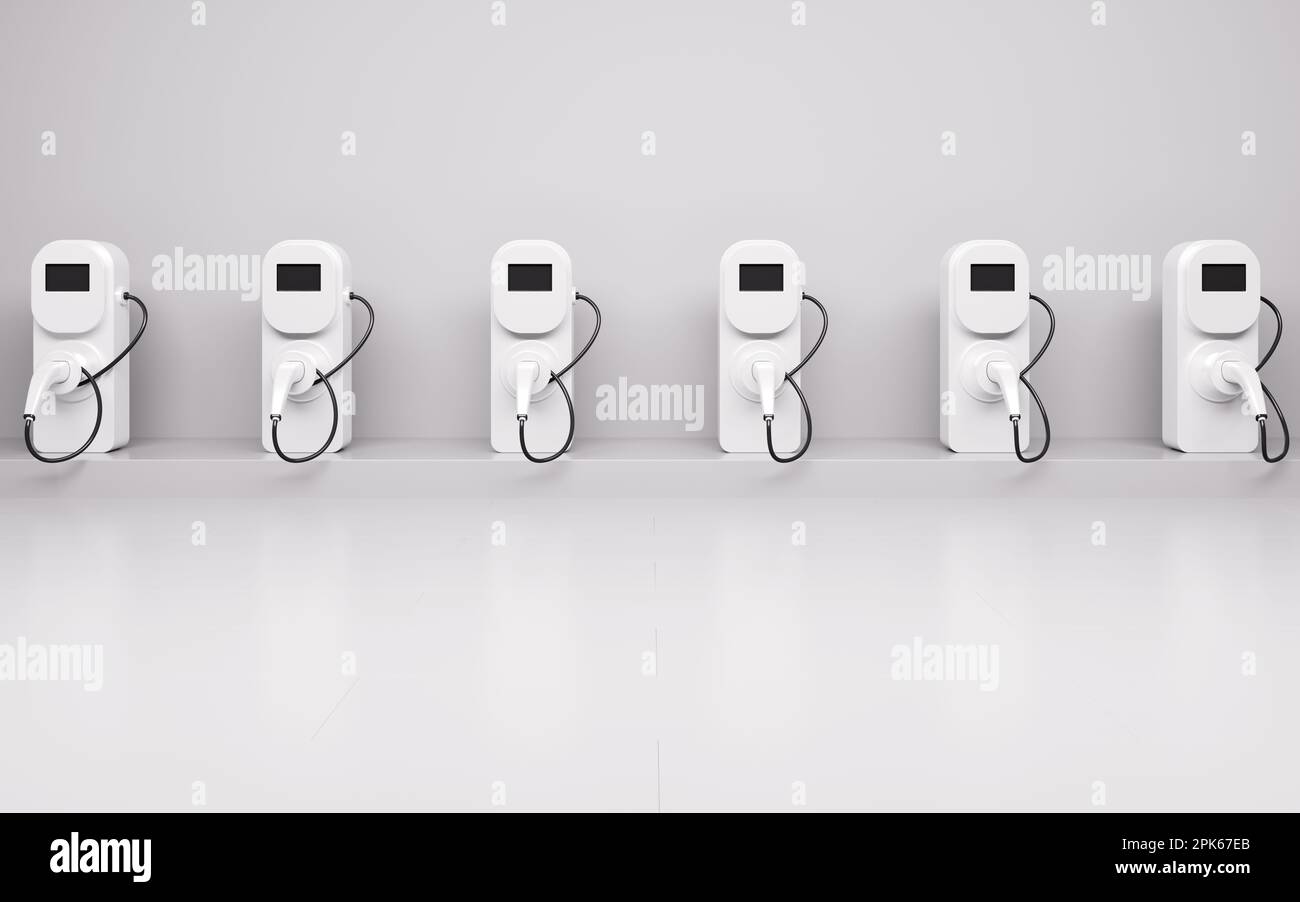 New energy vehicle charging pile, 3d rendering. Digital drawing Stock ...
