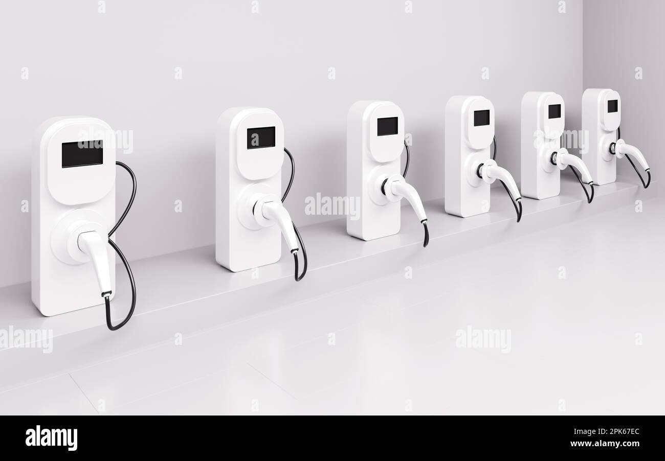 New energy vehicle charging pile, 3d rendering. Digital drawing Stock ...