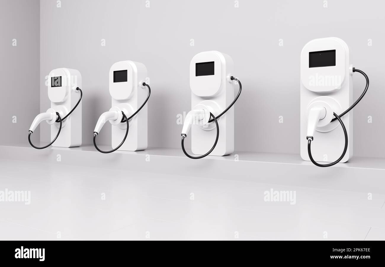 New energy vehicle charging pile, 3d rendering. Digital drawing Stock ...