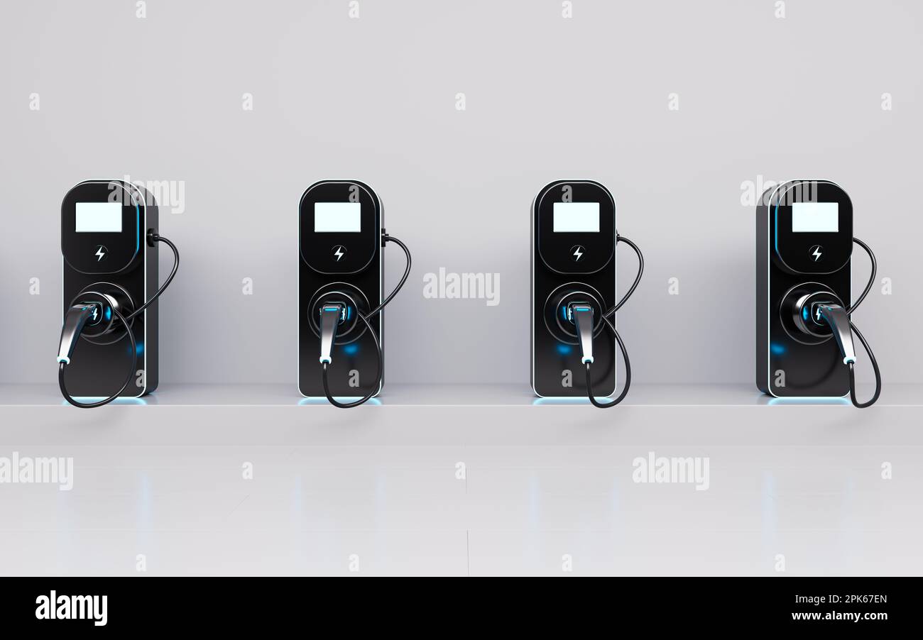 New energy vehicle charging pile, 3d rendering. Digital drawing Stock ...