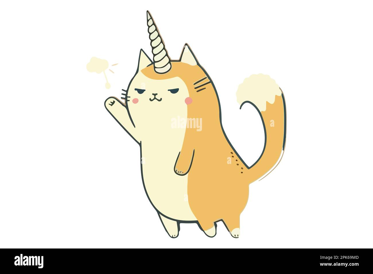 Caticorn tattoo hi-res stock photography and images - Alamy