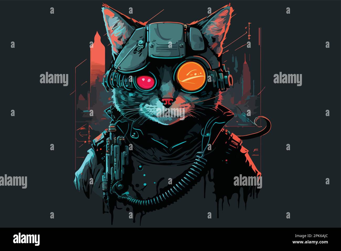 Cyberpunk cat meme hi-res stock photography and images - Alamy