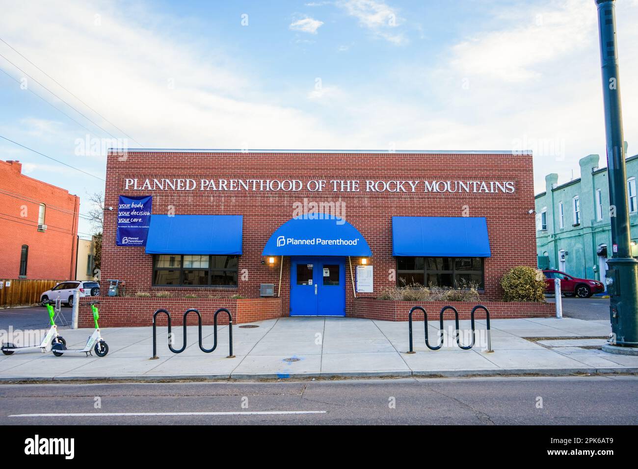 Denver, Colorado, United States - 3.31.2023: Planned Parenthood of the Rocky Mountains, Denver Central Location, 921 E 14th Ave, Denver Stock Photo