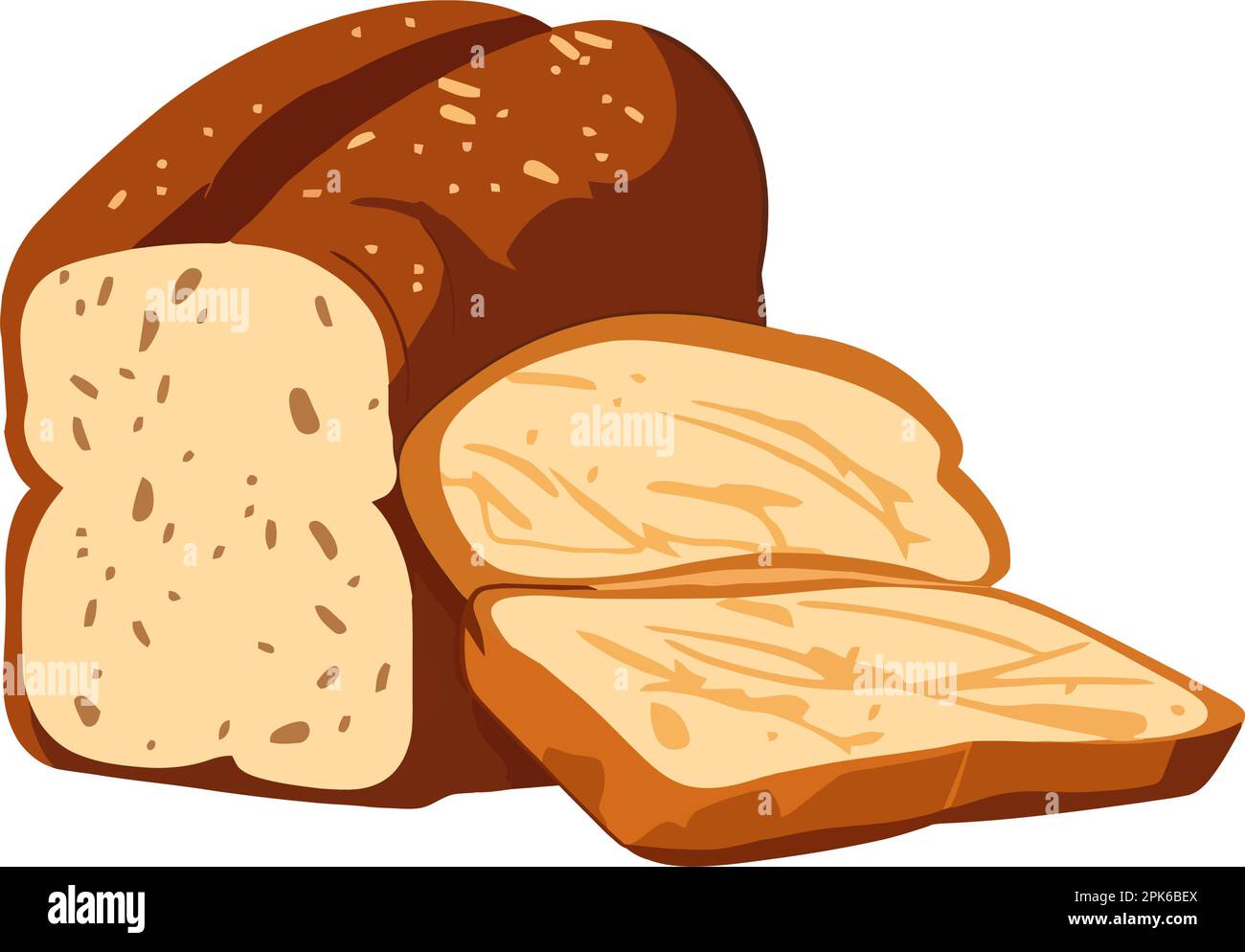 baked sliced bread Stock Vector Image & Art - Alamy