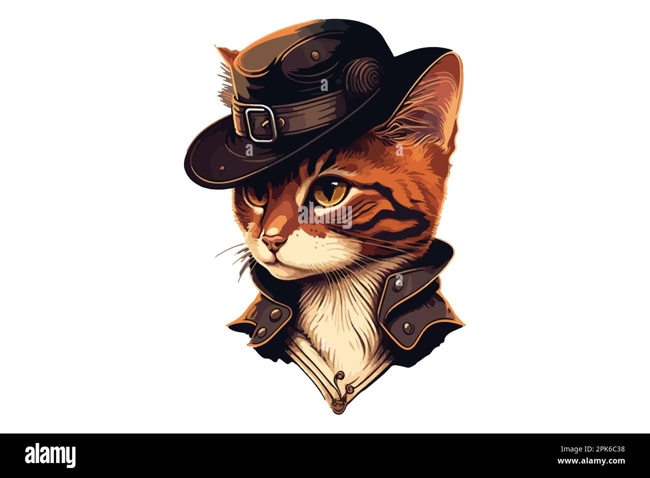 Cat Wearing a hat vector illustration Stock Vector Image & Art - Alamy